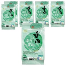 龍口 春雨綠豆寬粉 不含防腐劑 無膽固醇 全素, 120g, 6包