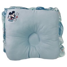vivibaby 米奇乳膠兒童凹枕 純棉款 Disney 正版授權 台灣製, 藍色