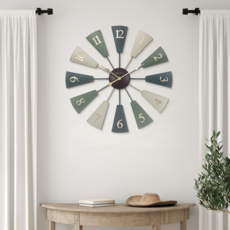 PRESENTIME 現代摩登風車掛鐘 24吋
