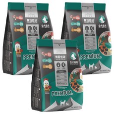 nu4PET 陪心寵糧 無穀低碳 全齡犬 乾飼料 雞肉鮮蔬 1kg, 關節保健/皮毛調理, 3袋