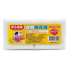 菲力家族 棉花棒 細軸, 600支, 1包