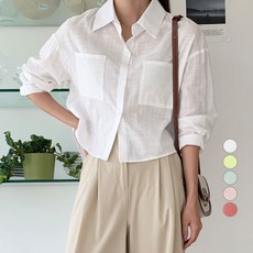 afinar 半短版長袖襯衫