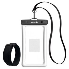 밸류엠 4중 잠금 대형 스마트폰 방수팩 + 넥스트랩 + 암밴드, 1개, 화이트