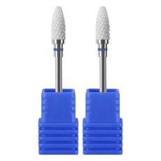 陶瓷卸甲美甲磨頭, 藍色M, 2個