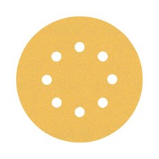 BOSCH 博世 台灣公司貨 超耐久金色圓形8孔自黏砂紙 G40 2608900803, 1個, 125mm, 5片
