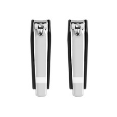 엘리식스 국내생산 튀지않는 손톱깎이 대, 블랙, 2개