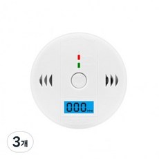 나리 KC인증 캠핑용 일산화탄소경보기 건전지포함, 3개