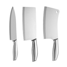 AHOYE 不鏽鋼刀具3件組, 1組, 菜刀 + 廚師刀 + 水果刀