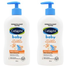 Cetaphil 舒特膚 baby 舒緩潤膚乳 含植物葵花子油和甜杏仁油 有機金盞花, 400ml, 2瓶