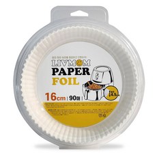LIV MOM 氣炸鍋圓形盤狀烘焙紙 90入, 1個
