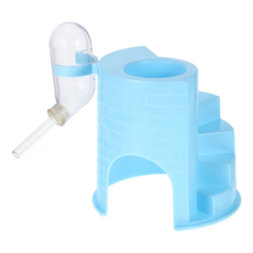 Carno 卡諾 倉鼠餵食水食器 多功能城堡房 帶旋轉樓梯, 藍色, 1個