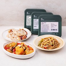 집반찬연구소 연근참깨무침 110g + 홍합 무조림 130g + 우엉잡채 80g, 1세트