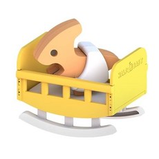 HALFTOYS 哈福玩具 動物寶寶系列 高角羚寶寶, 3D美學動物寶寶款, 寶寶搖籃, 紙尿褲, ABS塑膠材質, 適合年齡3歲以上, 1個, 黃色
