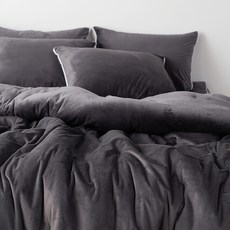 La Pomme Norvik超細纖維純色冬季薄被, 炭灰色