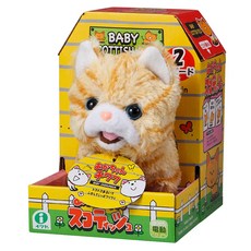 IWAYA 甜甜屋 嬰兒蘇格蘭摺耳貓 電池動力玩具, 1個, 黃色