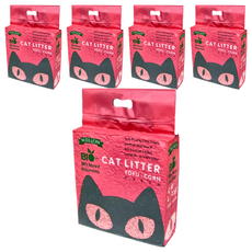 WELLON 威龍 BIO 細顆粒2.0 豆腐貓砂, 100%純天然豆腐與玉米製成, 水蜜桃, 2.5kg, 5包