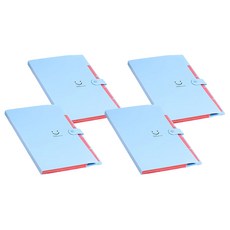 A4 糖果色微笑文件夾, PVC材質, 32*23.6cm, 4個/組, 顏色隨機