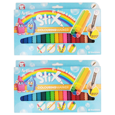 Artline STIX 凍凍粗芯積木色筆套裝, 20色, 可組裝, 2盒