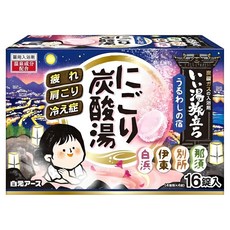 白元 名湯之旅 魅力之夜碳酸浴 藍色 16錠, 720g, 1盒