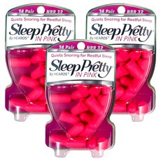 HEAROS PU泡棉靜音耳塞 5200 粉色, 3個, 14雙