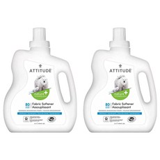 ATTITUDE 艾特優 幼兒衣物柔軟精, 野花香, 溫和成分, 乾淨洗衣, 含綠茶萃取物, 2L, 2瓶