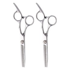 專業美髮剪刀 Set 金屬材質, 牙剪, 2把