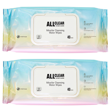 THE FACE SHOP 菲詩小舖 深層潔淨卸妝濕巾, 40張, 2包