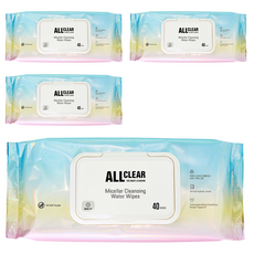 THE FACE SHOP 菲詩小舖 深層潔淨卸妝濕巾, 40入, 4個