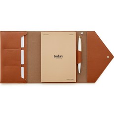 FunnYmade 手拿包萬用手冊 /日誌本, 1組, 棕色