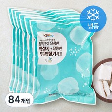 딜리조이 달콤한 백설기 + 딜리조이 달콤한 우유 백설기 세트, 45g, 14개입, 6세트