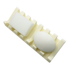 巴科潔 防滑矽膠肥皂架 長款, 白色, 1個