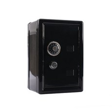 민트 미니 금속 2중 감금 저금통 18cm, 1개, 블랙