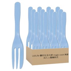 UdiLife 優的生活大師 magic cook 美廚 繽紛點心叉 30入, 顏色隨機, 1組