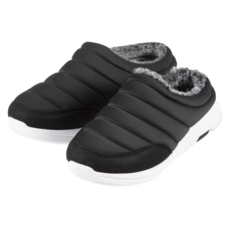 CARET 防寒鋪棉毛絨拖鞋, 黑色, 270