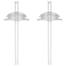 Tgm 米粒型吸管杯替換吸管, LSR液態矽膠材質, 十字型剪裁設計, 透明, 240ml, 2個