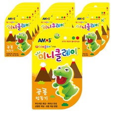 아모스 미니클레이 공룡 만들기 12p, 혼합 색상, 12개