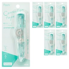 PLUS Pastel修正帶 WH-625-P, 綠色, 6個