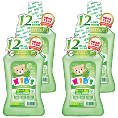 T.KI 白人 兒童漱口水 青頻果, 550ml, 4瓶