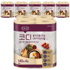 CODI UKP紙漿捲筒式食品專用廚房紙巾, 140張, 24捲