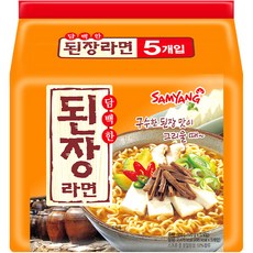 삼양 담백한 된장라면 120g, 5개