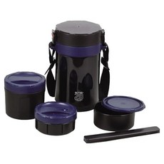 PEARL LIFE 珍珠金屬 保溫保冷不鏽鋼便當罐 HB-3776, 海軍藍, 2L, 1個