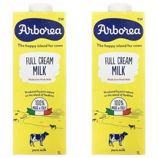 Arborea 全脂UHT牛乳 義大利牛乳 超高溫滅菌處理, 1L, 2瓶