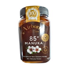 Airborne 艾爾邦 85+ 麥蘆卡蜂蜜花粉 紐西蘭百年國寶級頂級蜂蜜, 500g, 1罐