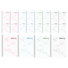 Withna PP 四分割數學筆記本 80-0079, 隨機出貨, 20個