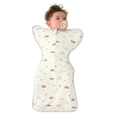 Starbean 新生兒用雙向拉鍊圖案包巾 S