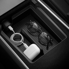 슈피겐 암레스트 수납 정리함 콘솔트레이, 블랙, 테슬라 모델3 2022~2023 모델 Y 2022~2024