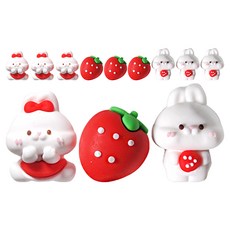 迷你橡皮擦 6入, 兔子, 2個