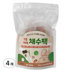 퍼기 어린이 7종야채 채수팩 10개입, 야채맛, 100g, 4세트