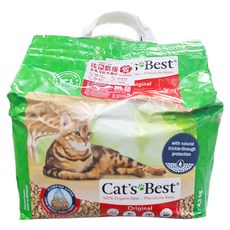 Cat's Best 經典凝結木屑砂 紅標, 100%天然德國杉木, 無粉塵, 3倍快速效吸附水分和臭味, 4.3kg, 1包, 原味
