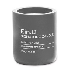 에인디 도자기 핸드메이드 시그니처 소이 캔들 370g, 그레이+제주비자, 1개